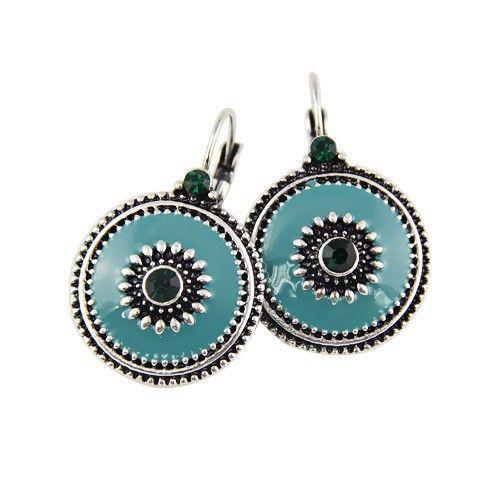 Gemstones Statement Clip On Earrings