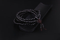 Ethnic Bodhi Buddha Black Bead Bracelet