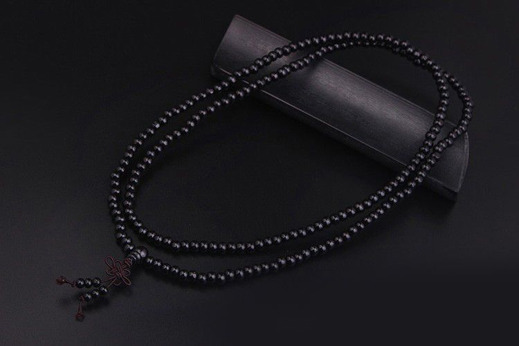 Ethnic Bodhi Buddha Black Bead Bracelet