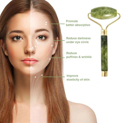 Jade Face Roller and Stone