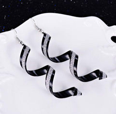 Fashion Spiral Earring for Women black