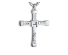 Fast and Furious- Cross Crystal  Pendant Necklace