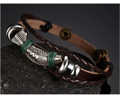 Genuine Leather Bracelet Bangle for Men and Women