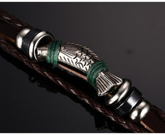 Genuine Leather Bracelet Bangle for Men and Women