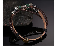 Genuine Leather Bracelet Bangle for Men and Women