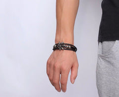 Genuine Leather Bracelet Bangle for Men and Women