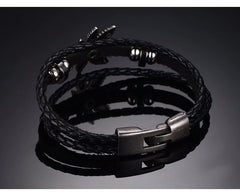 Genuine Leather Bracelet Bangle for Men and Women