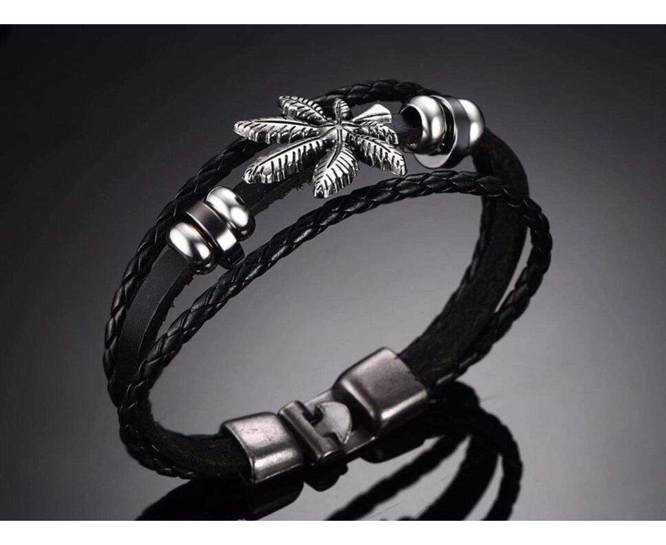 Genuine Leather Bracelet Bangle for Men and Women