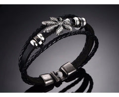 Genuine Leather Bracelet Bangle for Men and Women