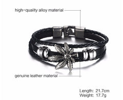 Genuine Leather Bracelet Bangle for Men and Women