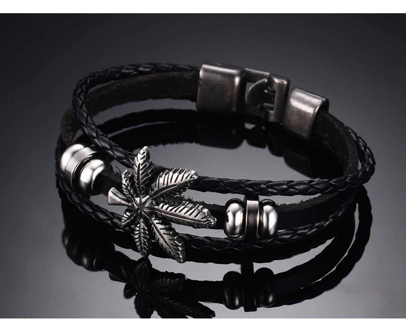 Genuine Leather Bracelet Bangle for Men and Women