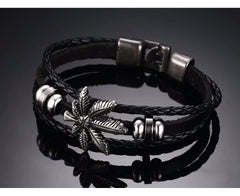 Genuine Leather Bracelet Bangle for Men and Women