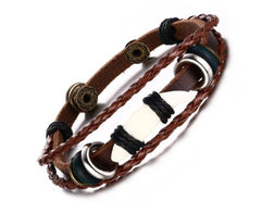 Genuine Leather Bracelet Bangle for Men and Women