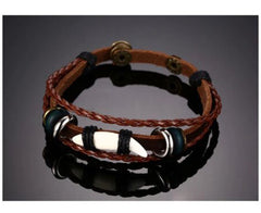 Genuine Leather Bracelet Bangle for Men and Women