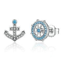 Diamante Studded Nautical Earrings