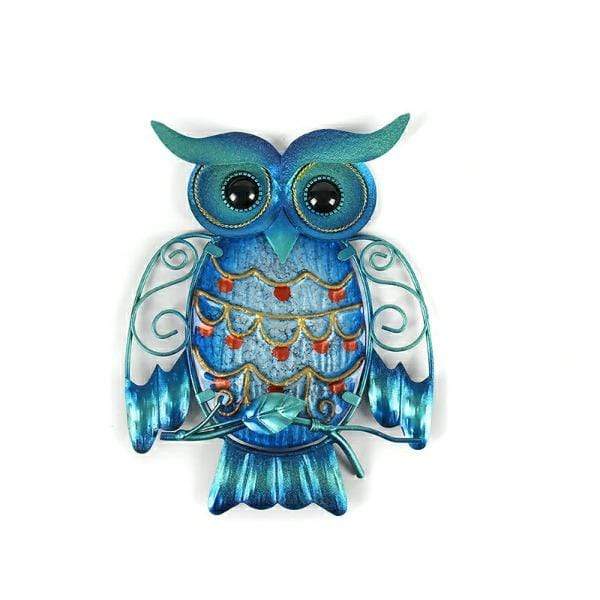 Blue Owl Metal Wall Art