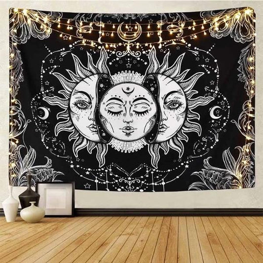 Bohemian Sun and Moon Wall Hanging