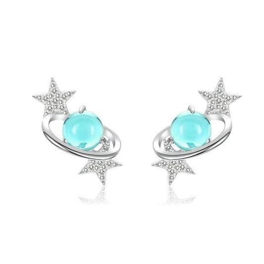 Blue Planet Sterling Silver Studs