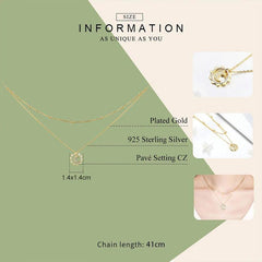 Double Chain Sun Necklace