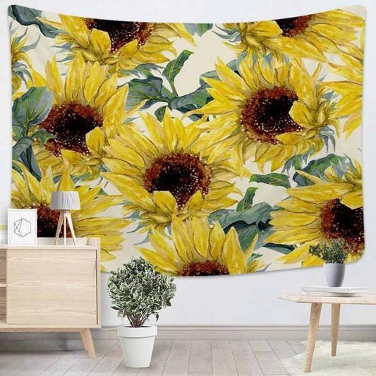 Large Yellow Sunflower Tapestry