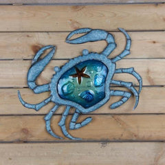 Blue Crab Metal Wall Art
