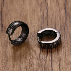 Mens Hoop Earrings Black