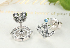Diamante Studded Nautical Earrings