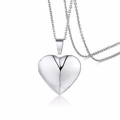 Custom Photo Frame Heart Locket  Pendant Necklace for Women