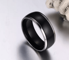 Black Grey Titanium Masonic Ring