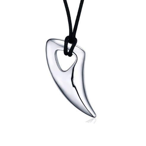 Men’s Bull Horn Necklace silver