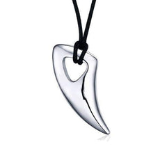Men’s Bull Horn Necklace silver