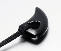 Men’s Bull Horn Necklace black