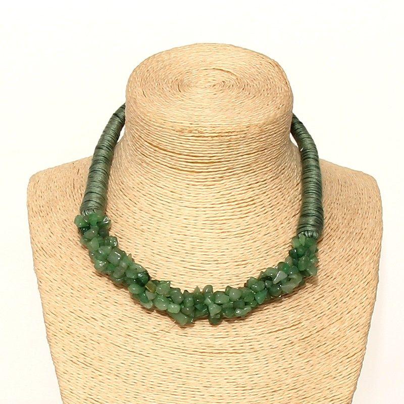 Multi-Colour Natural Stone Choker Necklace