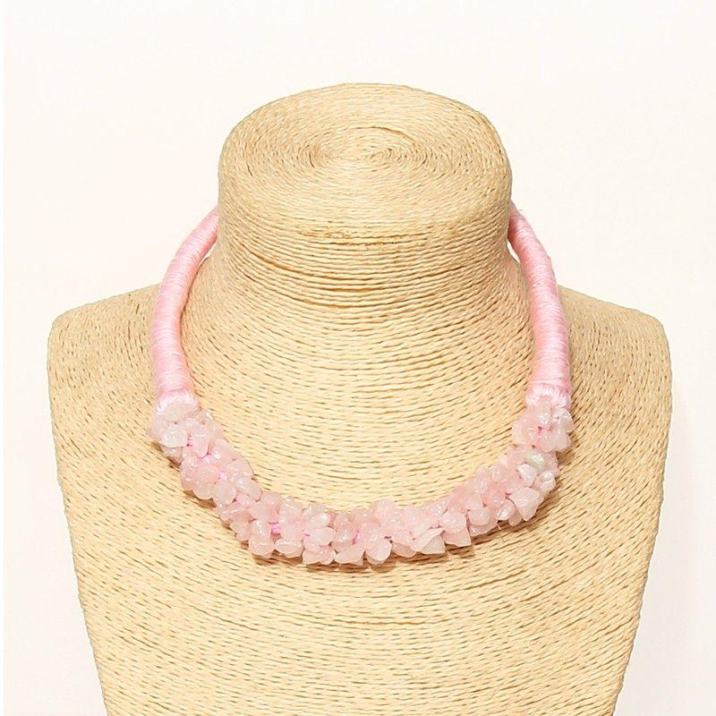 Multi-Colour Natural Stone Choker Necklace