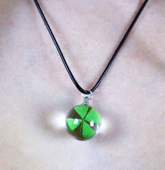Natural Leaf Pendant Necklace green