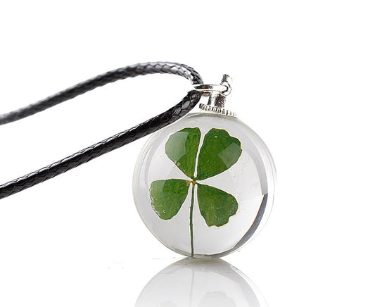 Natural Leaf Pendant Necklace green