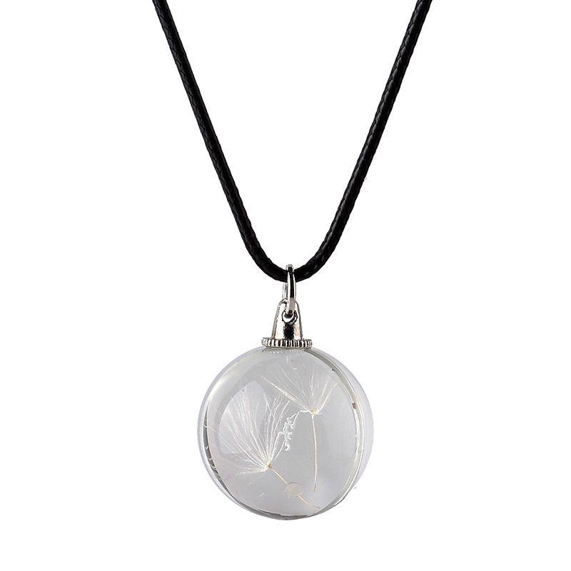 Natural Leaf Pendant Necklace white