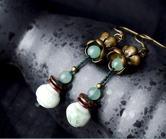 Lotus Jade Quartz Earrings
