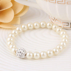 Pearl Earrings Necklace and Bracelet