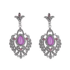 Popular Vintage Alloy Bridal Silver Drop Jewelry Earrings