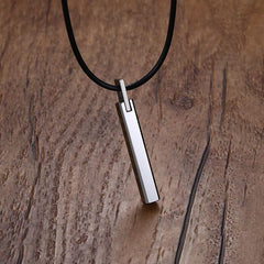 Tungsten Carbide Silver Pendant Necklace For Men