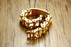 Men's Bible Cross Bike Chain  Heavy Bracelet