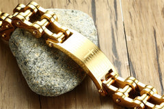 Men's Bible Cross Bike Chain  Heavy Bracelet