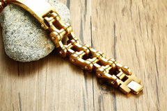 Men's Bible Cross Bike Chain  Heavy Bracelet
