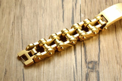 Men's Bible Cross Bike Chain  Heavy Bracelet