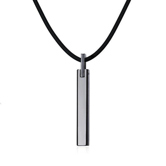 Tungsten Carbide Silver Pendant Necklace For Men