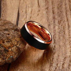 Tungsten Rose Gold Wedding Ring