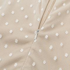 Vintage Lace Mesh White Polka Dot Dress