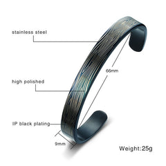 Steel Cuff Bangle Bracelet for Mens