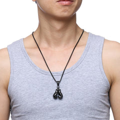 Stainless Steel Boxing Gloves Men's Necklace